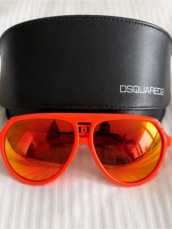 DSQUARED2 Accessories - DSQUARED2 Orange Red Mirrored Pilot Sunglasses